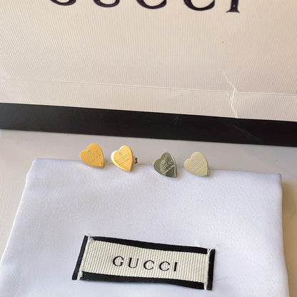 A816   Women's titanium steel heart-shaped earring jewelry