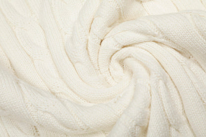 LFC18 New high-quality men's and women's ruff half zip solid pony embroidery logo Fried Dough Twists knitting sweater Clothing