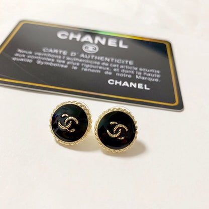 CHE144 Women's Brass 18K Gold Plated Stud Earrings  Jewelry