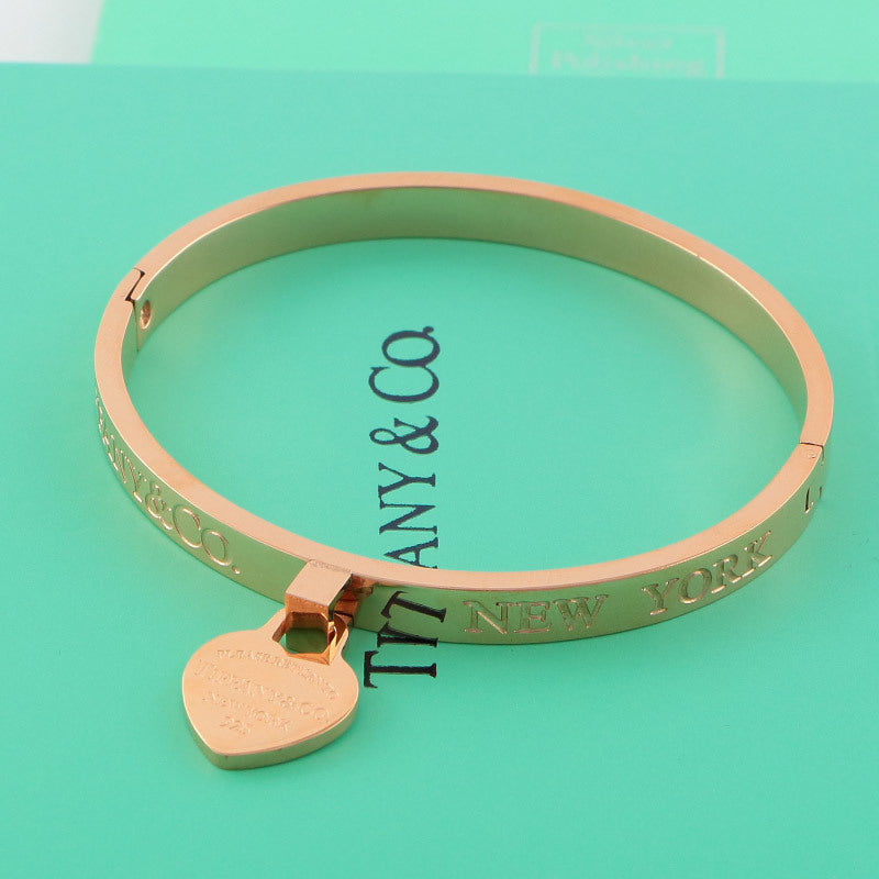 TB16 Bracelet 316L steel plating gold Bangle Jewelry