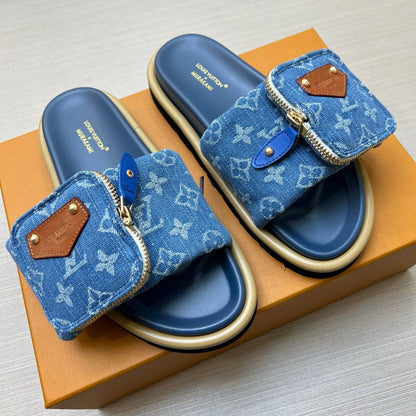 YLS5 Leather Slippers Size 36-45 Shoes with Box