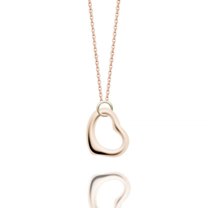 TN024  Women's heart-shaped stainless steel necklace jewelry