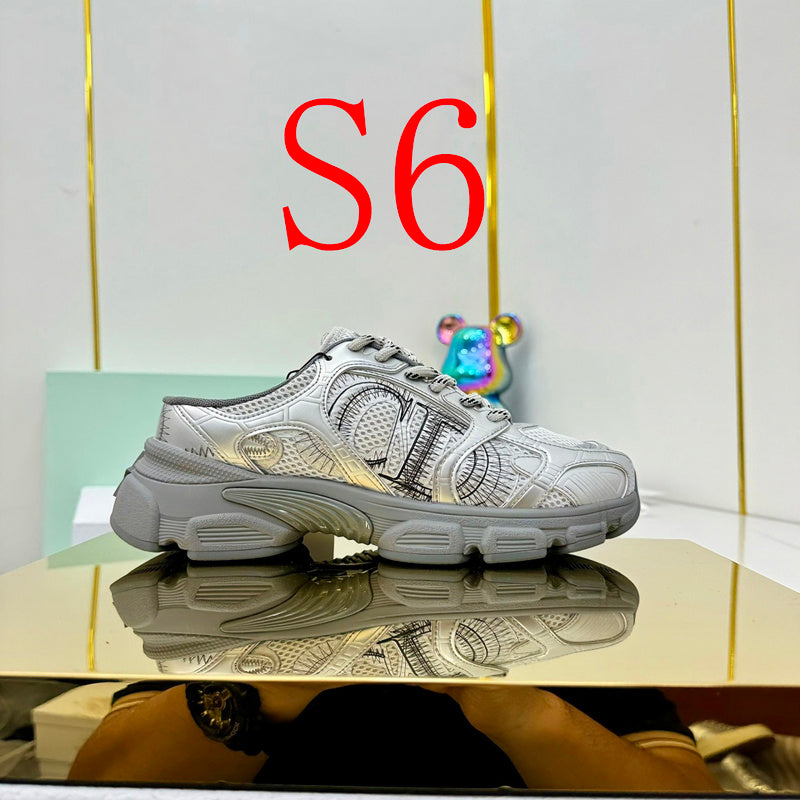 BDS8 Leather Slippers Women 35-41 Shoes with box