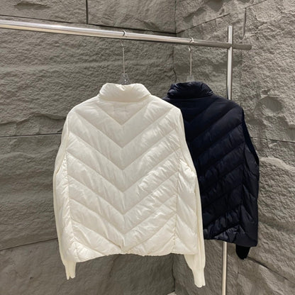 042067  Women's knitted spliced down jacket clothing