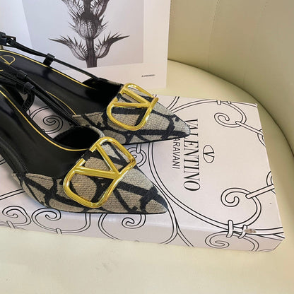 MJVS5 Leather Women 4/6/8/10CM Heel shoes 35-41 With box