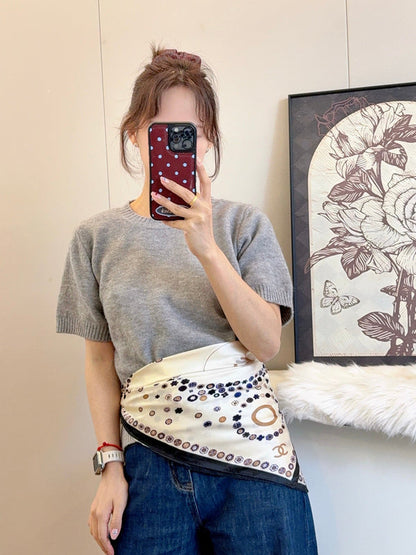 XCC35 Silk satin 70-70CM scarf