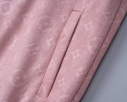 LVC022 New Spring and Autumn thin imitation deer skin velvet jacket long sleeved cardigan clothes