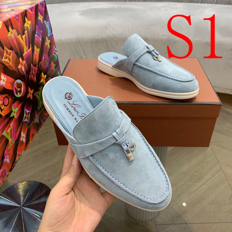 GLS19 Leather shoes Women35-42 Man40-45 Slipper with box