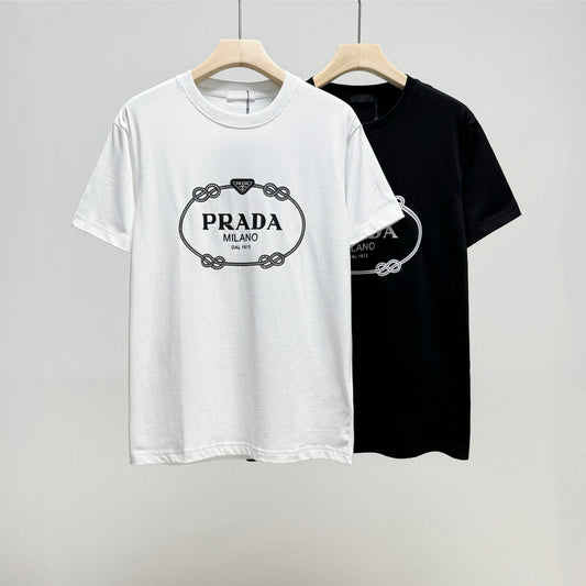 PRC57   New  Men's and women's letter embroidery short-sleeved T-shirt clothing