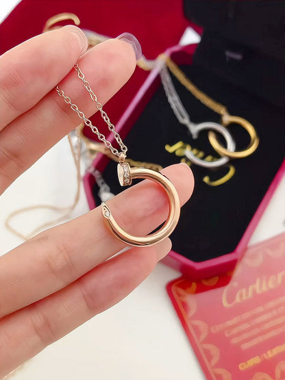 X676  Titanium steel nail necklace jewelry