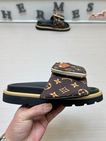 YLS5 Leather Slippers Size 36-45 Shoes with Box