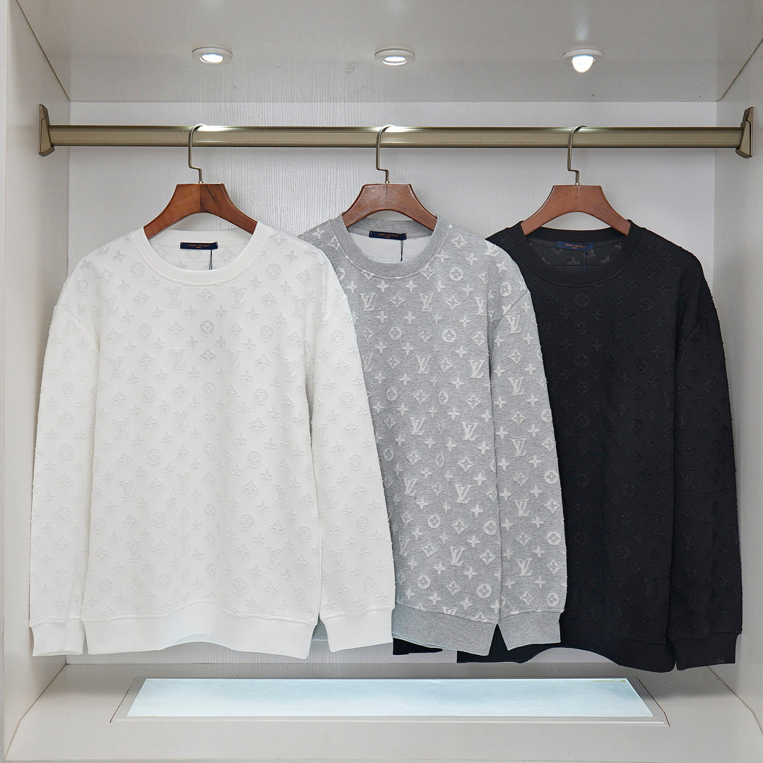 LVC403 New men's and women's spring and autumn hoodies, round neck pullovers, pure cotton clothing