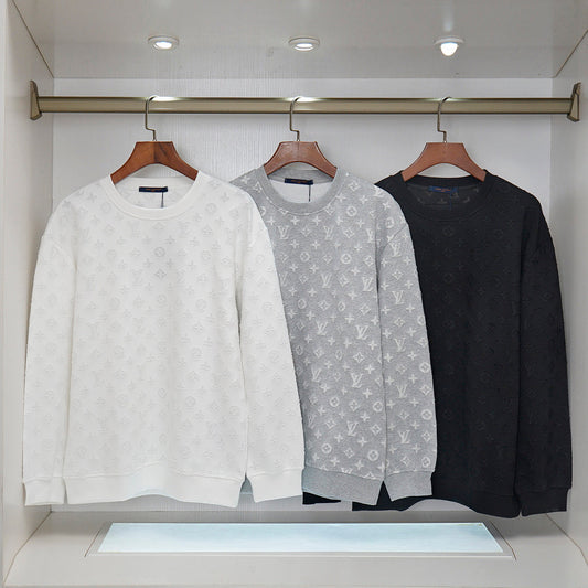LVC403 New men's and women's spring and autumn hoodies, round neck pullovers, pure cotton clothing