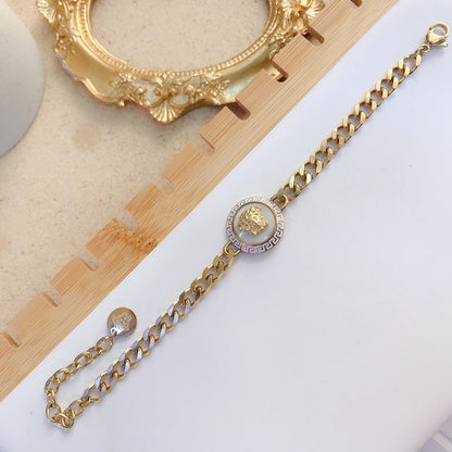 VEL036 Bracelet 316L steel plating gold Jewelry