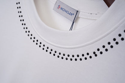 MOC01 New  Men's and women's letter embroidery short-sleeved T-shirt