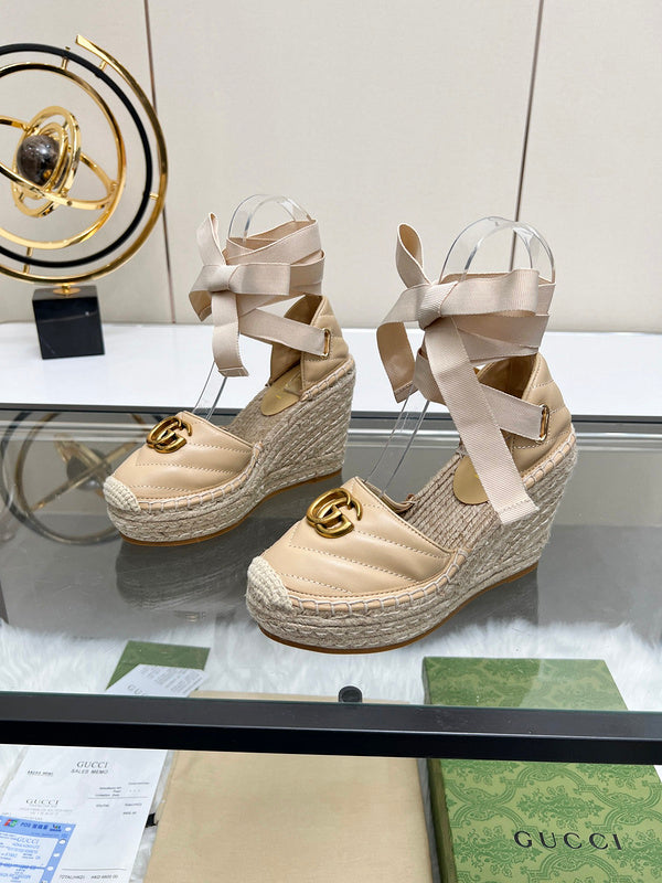 OGS38 Leather Women Heel shoes 35-42 With box