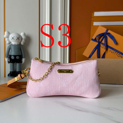 LLP08 Leather bag 24.5-13.5-6.5CM Denim Bags