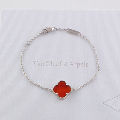 VAB1 4 Clover Bracelet single flower steel braceletabout 17cm+4cm extra   Jewelry