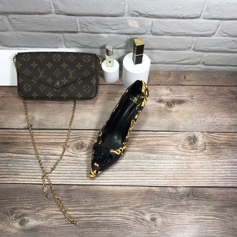 MVS7 Leather shoes women 7.0CM heel with all packaging