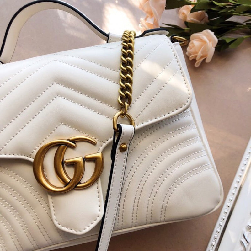 GGP53 Size 21-15.5-8cm and 26.5-20-9cm leather G bag