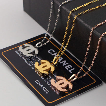 CHN15 Necklace 316L steel plating gold silver/Gold/rose necklaces Jewelry