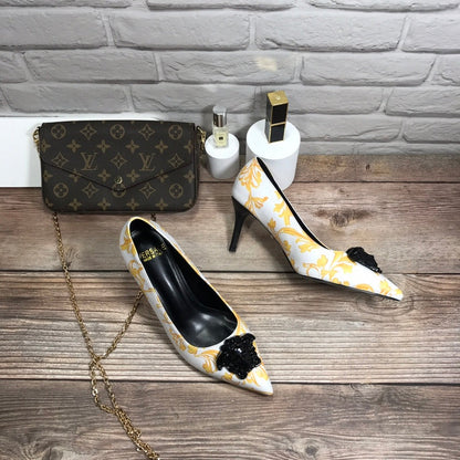 MVS7 Leather shoes women 7.0CM heel with all packaging