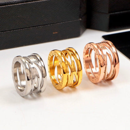 BVR13 Ring 316L steel plating gold Jewelry