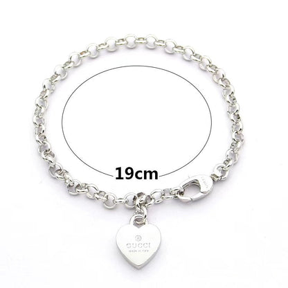 GB03  Heart shaped letter bracelet jewelry