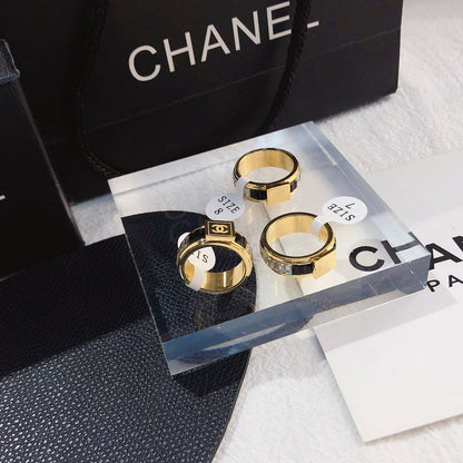 J044   Titanium steel square diamond ring jewelry