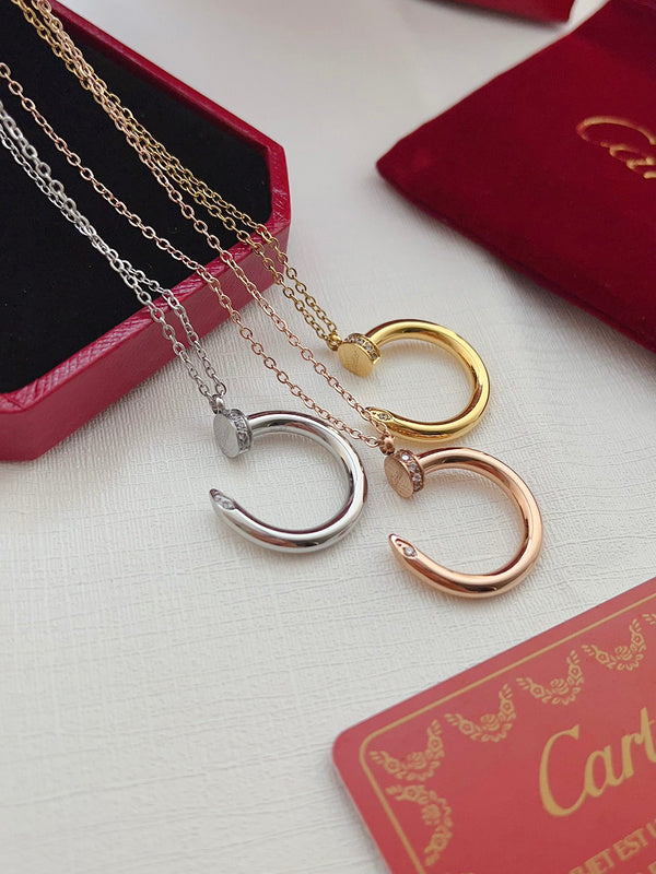 X676  Titanium steel nail necklace jewelry