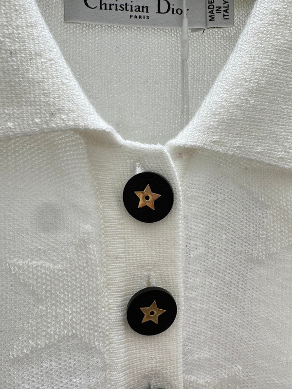 DIC114 Women's star letter lapel knitted vest clothing