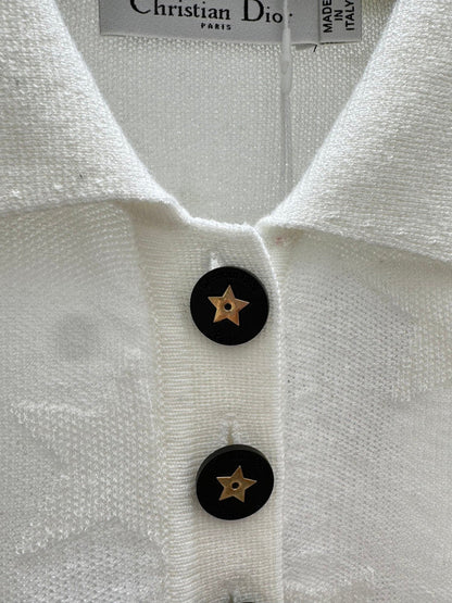 DIC114 Women's star letter lapel knitted vest clothing