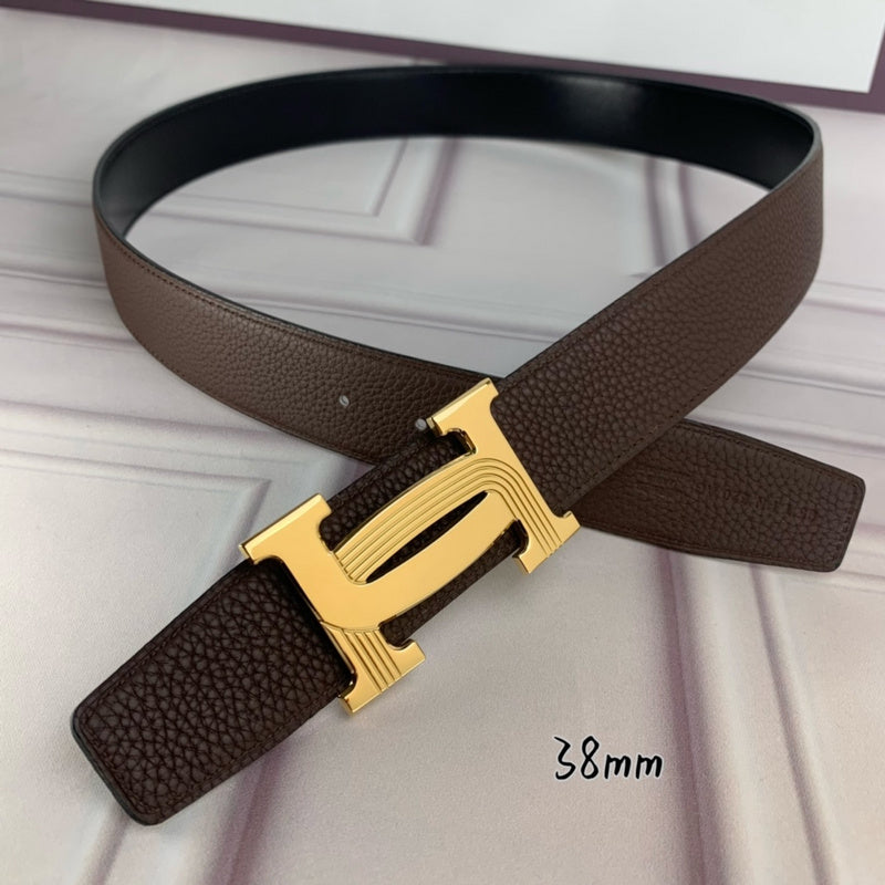 HBL5 Real leather 3.8CM 95-125CM Belt with all packing