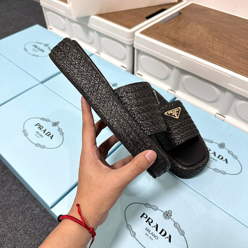 MJPS13 Leather Women Slippers 35-41 shoes With box