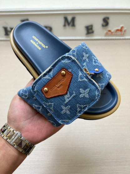 YLS5 Leather Slippers Size 36-45 Shoes with Box