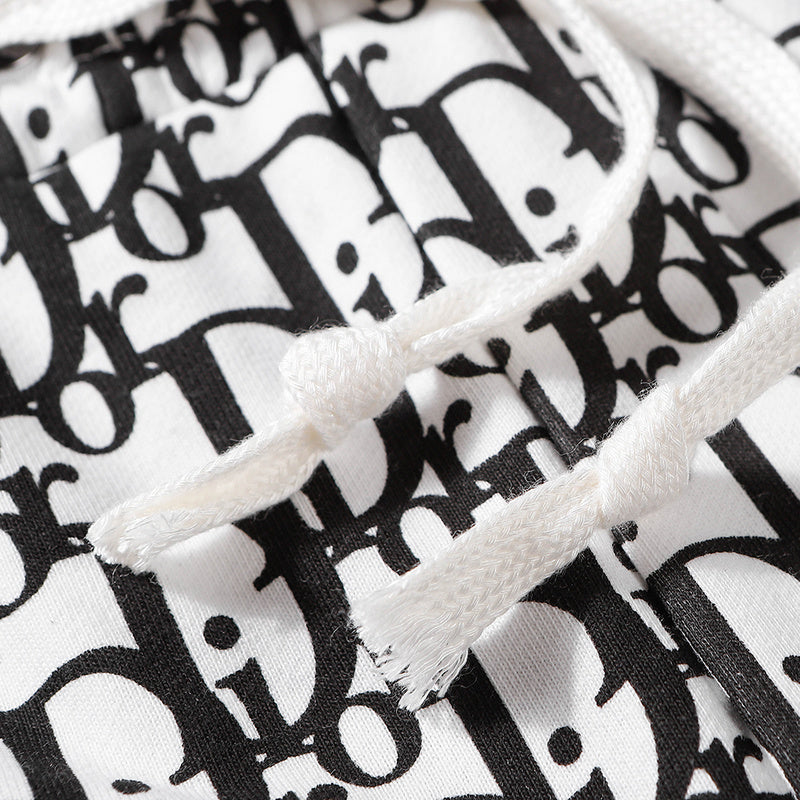 DIP1 Classic black and white printing, pure cotton fabric, comfortable and fashionable