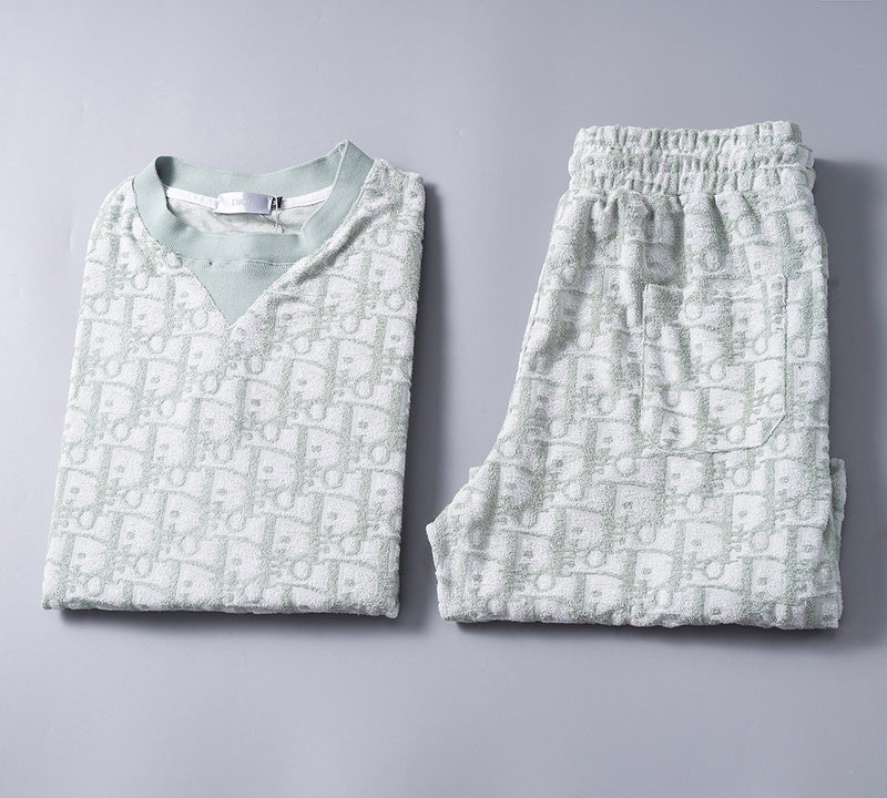 DIC119 New men's short sleeved polo top+shorts clothing