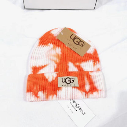 PUGH7    Tie dye multicolor core-yarn knitted hat