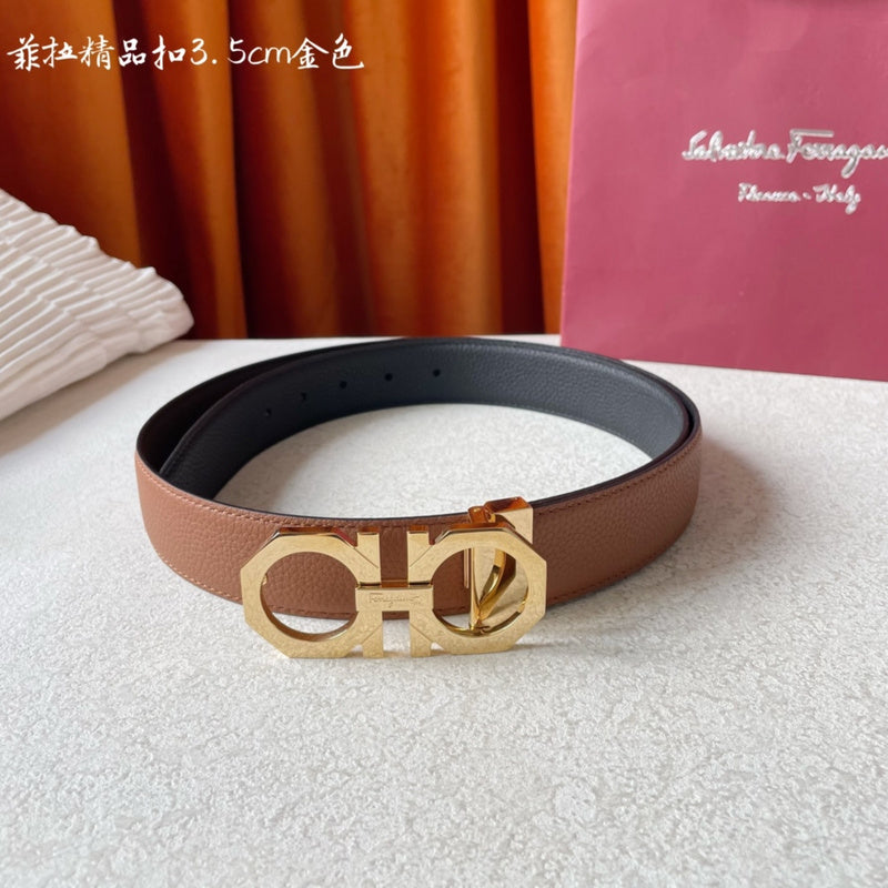 FBL7 wide 3.5cm total length 95-125cm Leather Belt High Quality With packing