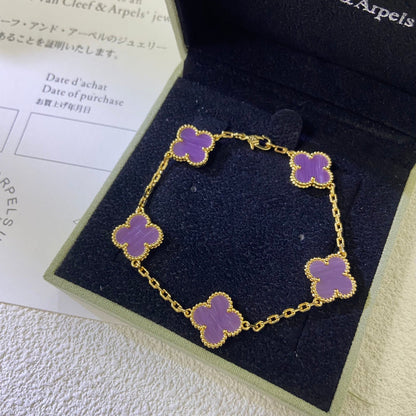 AVSB10   Violet multiflower bracelet jewelry