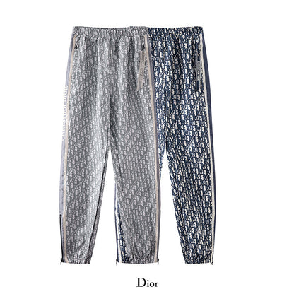 DIC75   Men's and women's jacquard craft casual pants