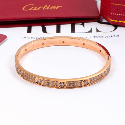 CAB25 Bracelet full diamonds screw bracelet no screwdriver  Jewelry