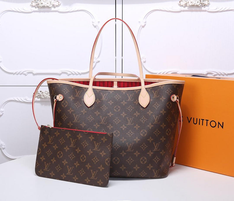 GLP8  Neverfull Bag high quality L*V bag for lady gift Canvas leather small size 32x29x17cm/ big 40×33×20CM