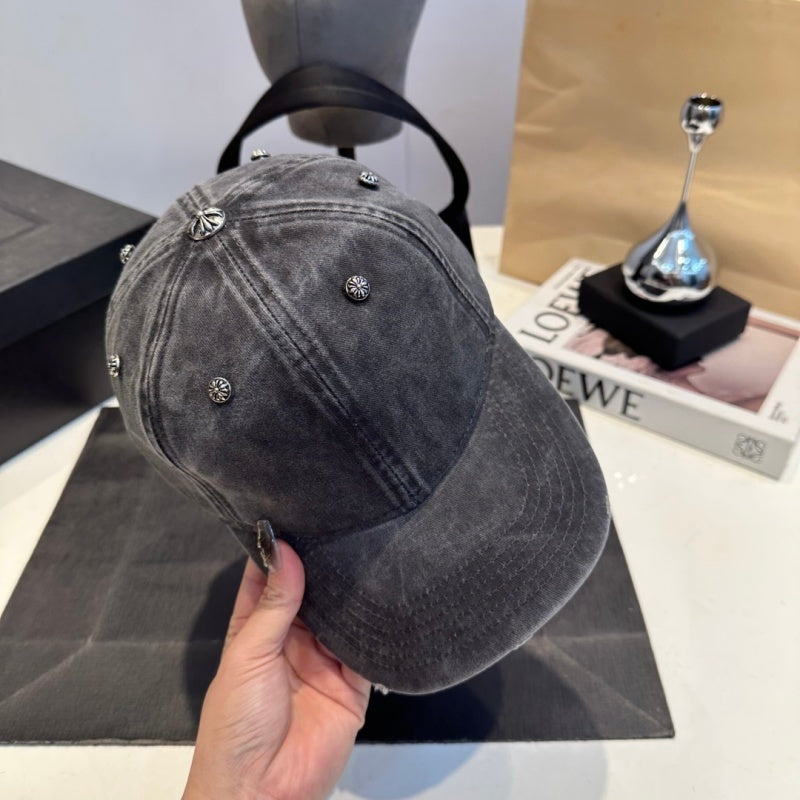 KLH2 New hardware rivet washed denim baseball cap Hat