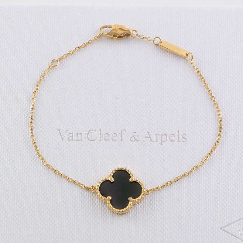 VAB1 4 Clover Bracelet single flower steel braceletabout 17cm+4cm extra   Jewelry