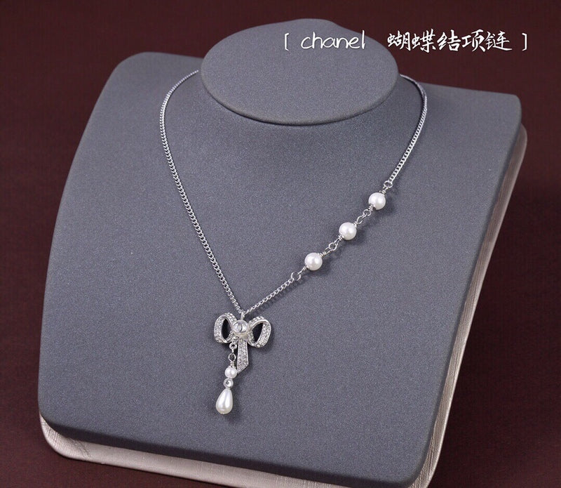 CHN80   Women's bow necklace, elegant and generous  Jewelry