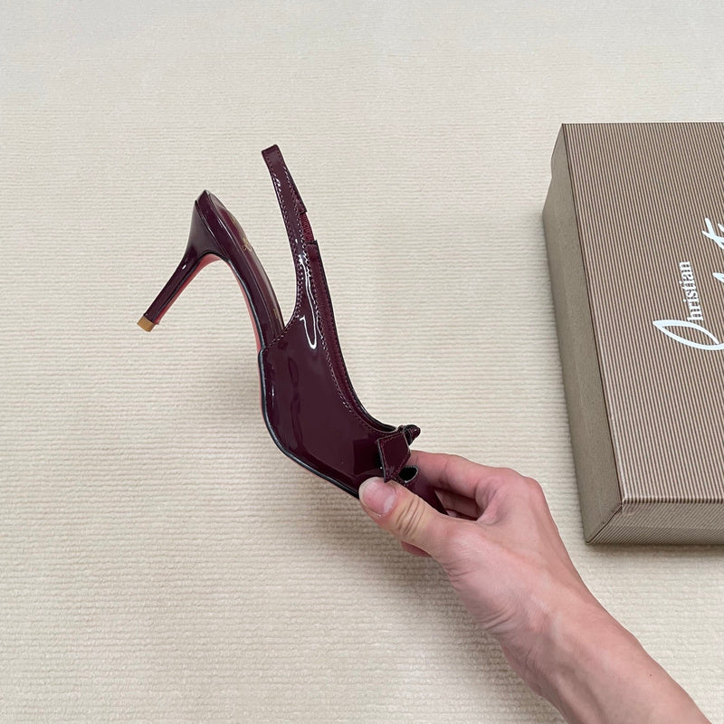 MBCL1 Women Heel 6CM 8CM 10CM Leather shoes 35-41 with box