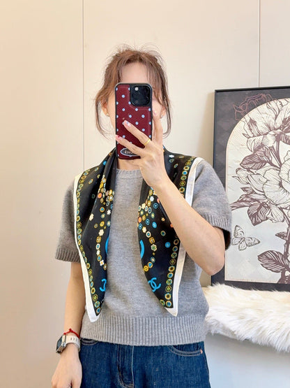 XCC35 Silk satin 70-70CM scarf