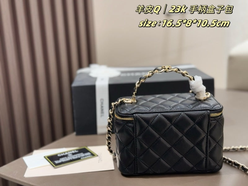 ACP52 Leather Bag 16.5-8-10.5CM Cosmetic Bag with box