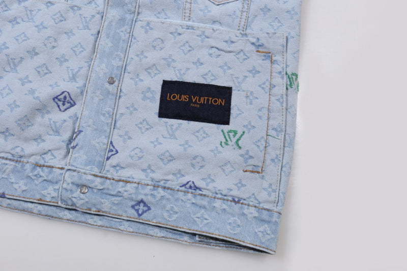 LVC020   New high-quality spring and autumn men'sand women’s jacket denim jacket clothes